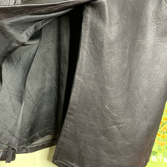 80s Leather Great Coat - Picture 4 of 12